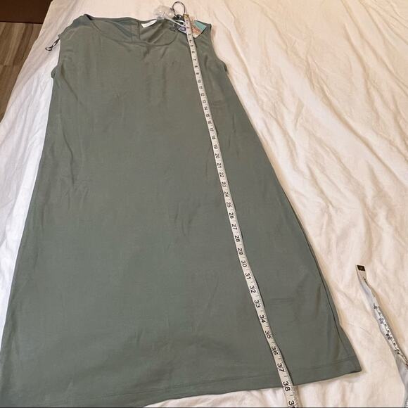 Sigrid Olsen NWT Sleeveless Shift Dress sage green size S - Picture 10 of 10